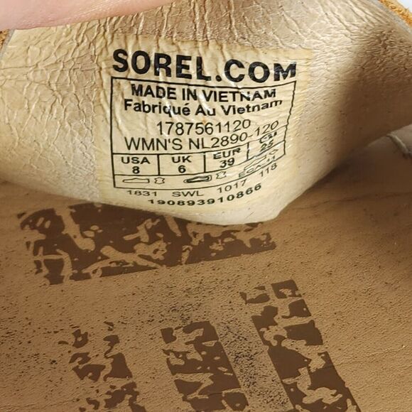 Sorel Women's Ella US8 Natural Rose Gold Leather Crisscross Strap Flat Sandals - Picture 14 of 16